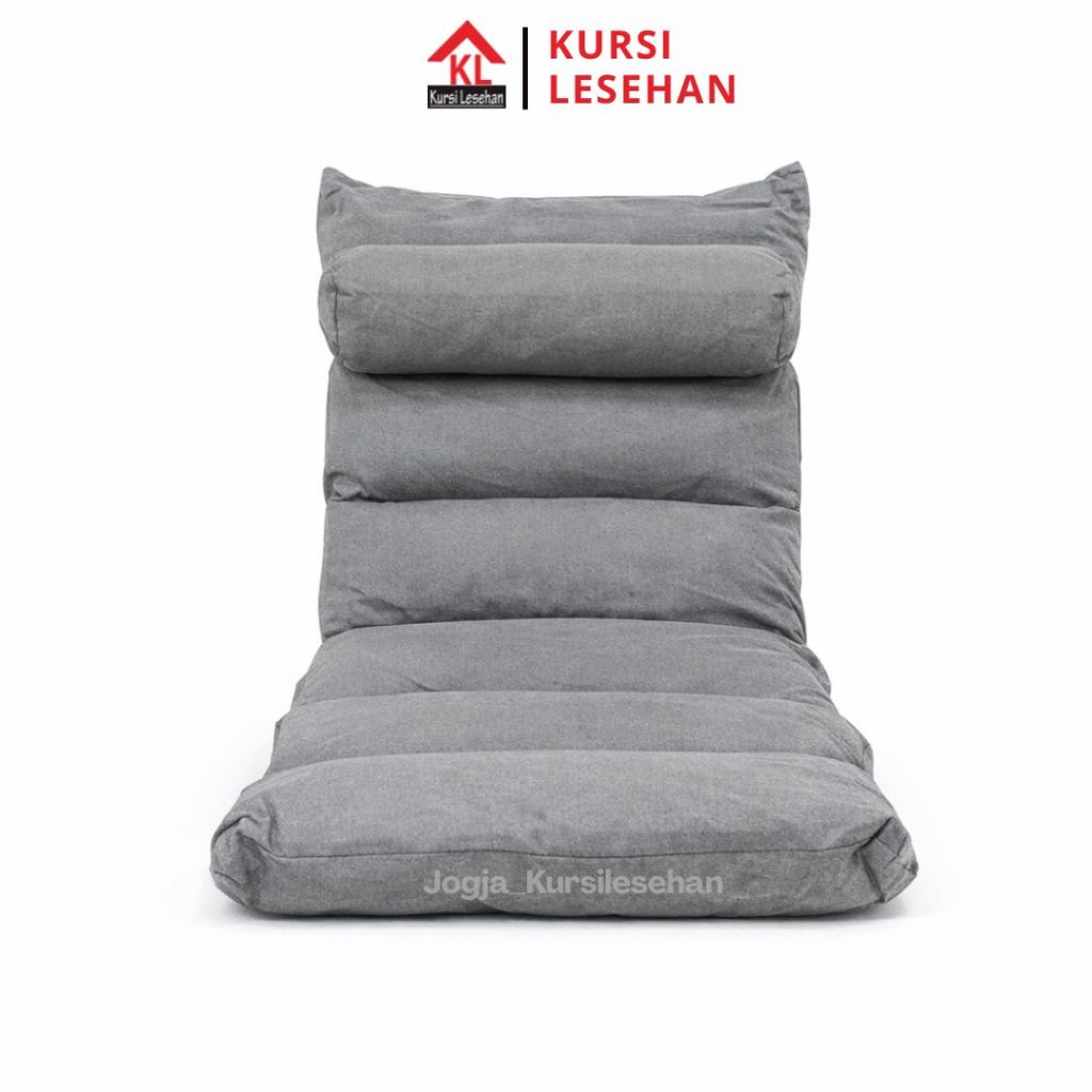 Kursi Lesehan Sandaran Plus Bantal Leher Panjang Bangku Sofa Lantai Lipat Portable Chair