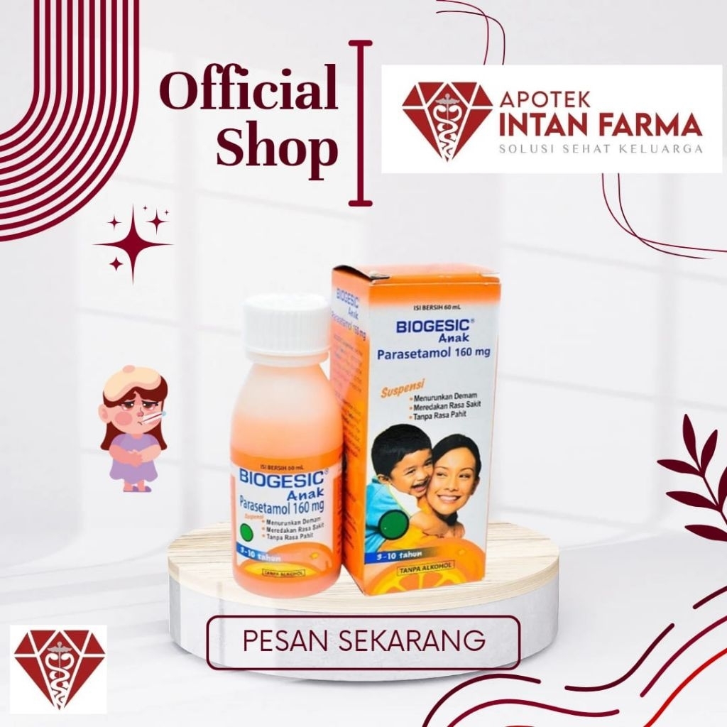 Biogesic sirup parasetamol mengatasi demam sakit gigi kepala