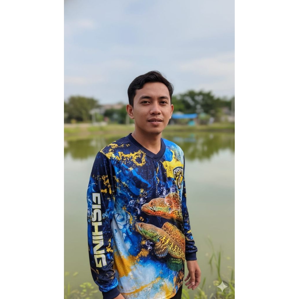 Kaos Jersey Mancing Ikan Fishing Model Oblong Fullprinting Lengan Panjang Terbaru Ukuran M L