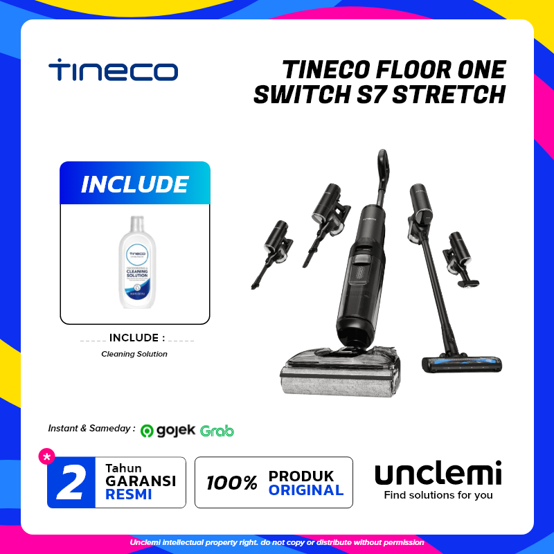 Tineco Floor One Switch S7 Stretch Wet and Dry Cordless Stick Vacuum Cleaner and Floor Washer Vakum 