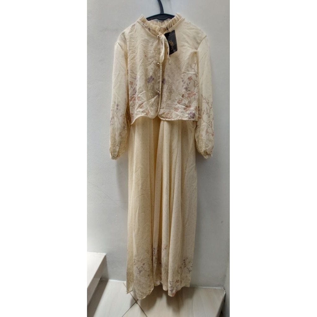 [Detail Lihat Video] BARU BAJU GAMIS DRESS VEST CERUTY MOTIF BUNGA by MIDORI