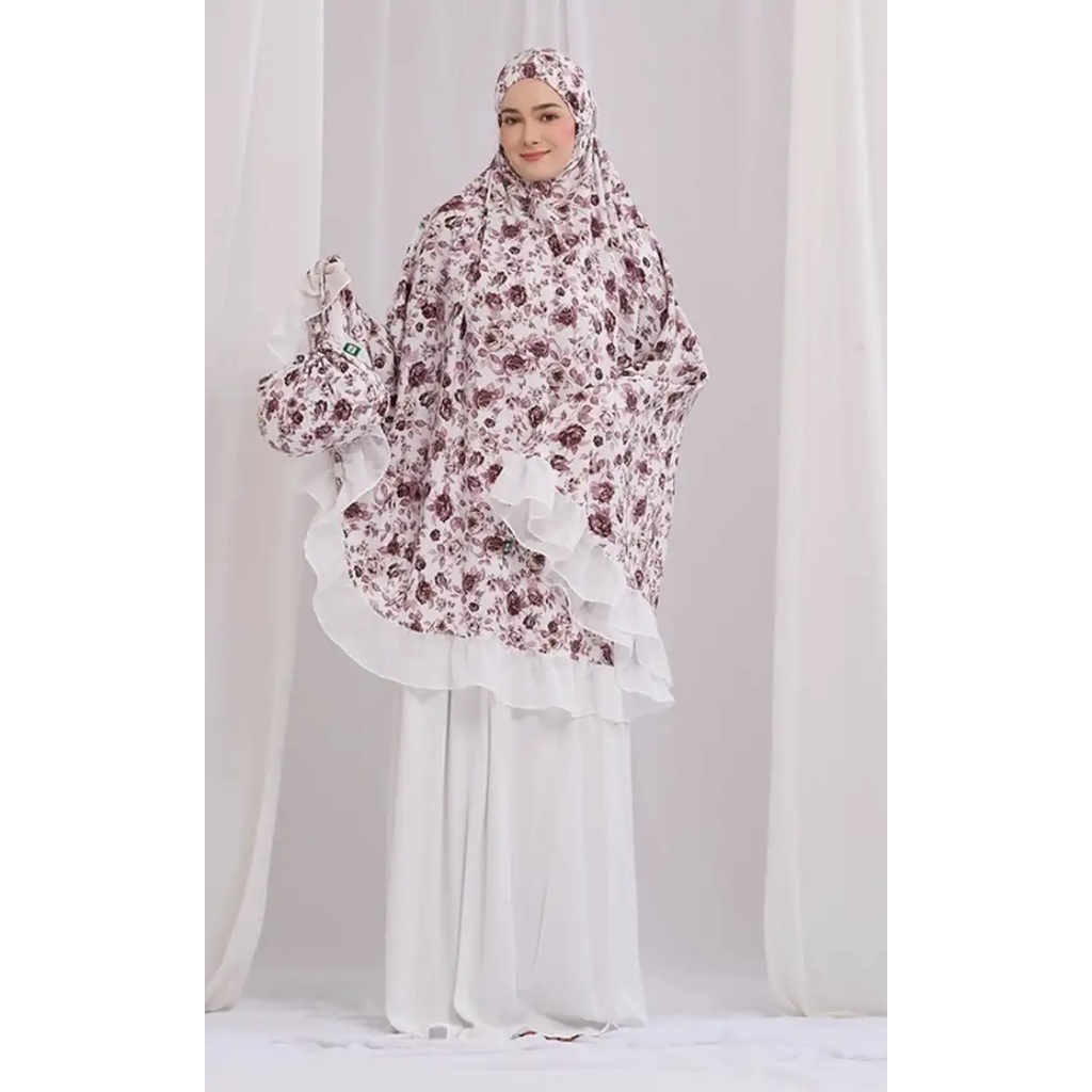 TATUIS Tiara 588 Mukena Wanita Dewasa Motif Bunga Bunga bahan Katun