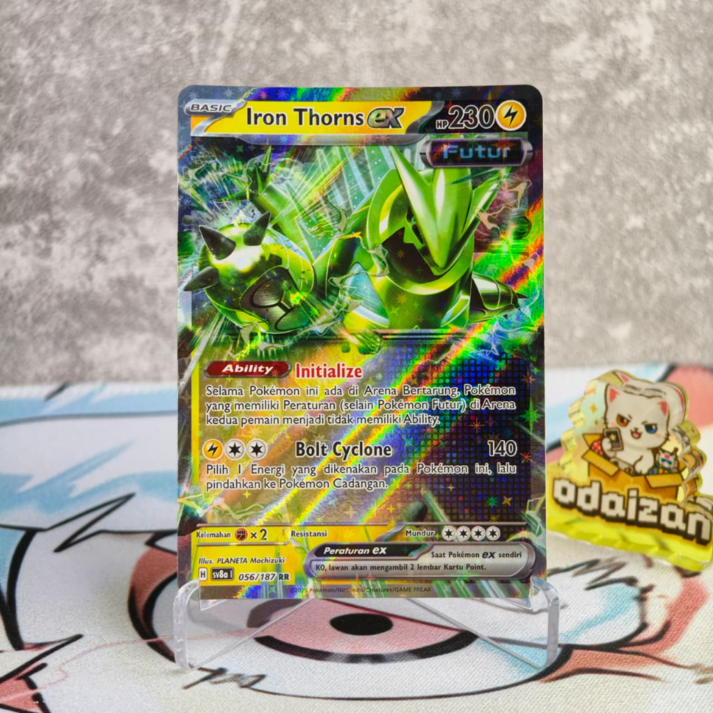 Iron Thorns EX sv8a 056/187 RR ID Kartu TCG Pokemon