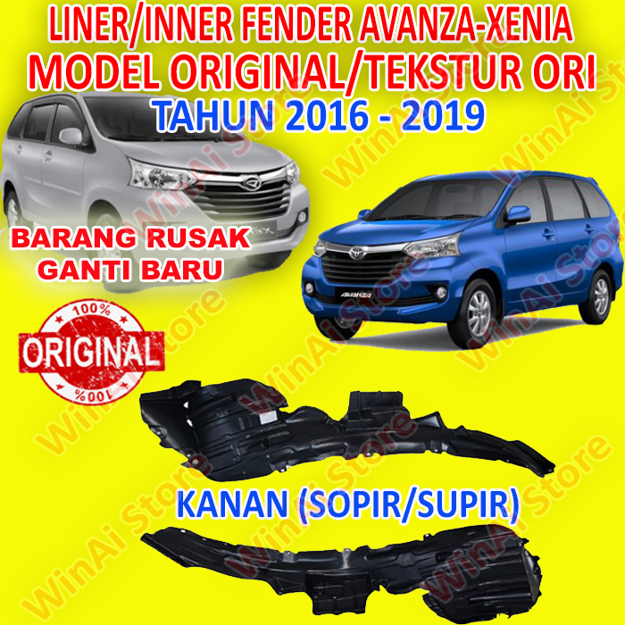 LINER/INNER FENDER DEPAN AVANZA- XENIA 2016-2019 MODEL ORI