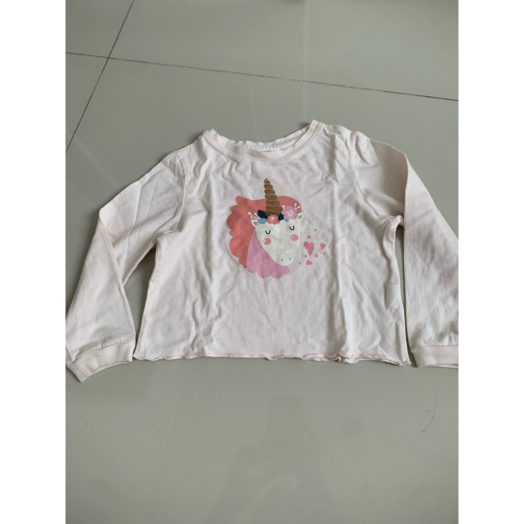 gingersnaps preloved baju dan celana anak 9 -12 bulan unicorn set