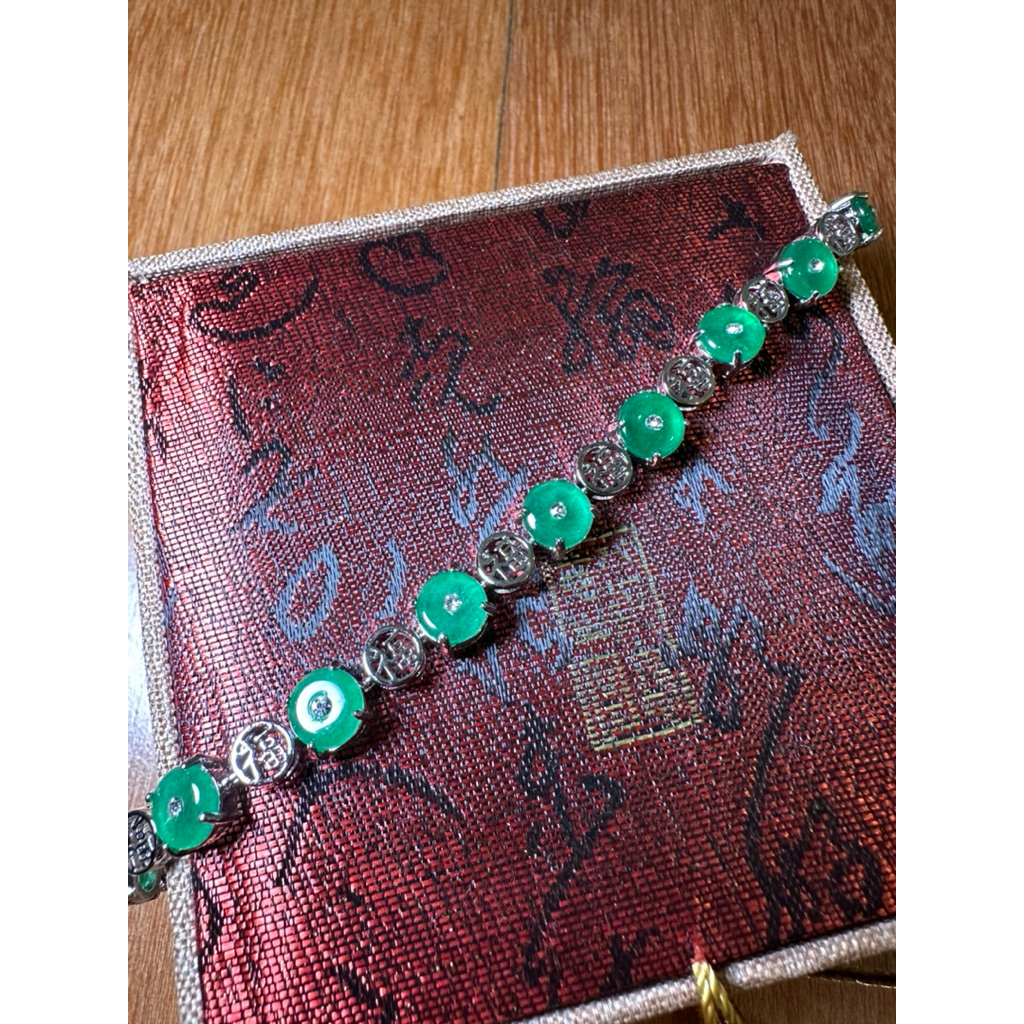 Gelang giok bulat mata hoki keberuntungan premium giok cina asli original