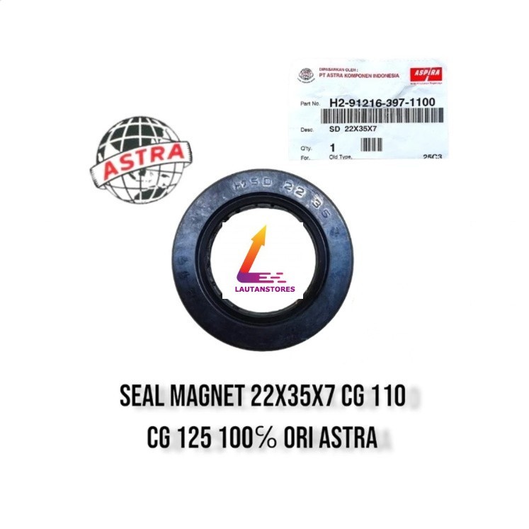 H2-91216-397-1100 Seal Magnet Magnit Sil 22x35x7 Cg110 Cg125 ORI ASTRA ASPIRA