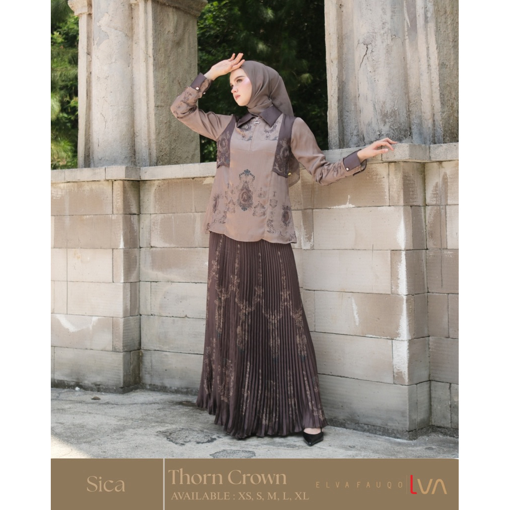 SICA BY LVA SYARI /SETELAN ROK +SCRAVE PREMIUM KEKINIAN ORIGINAL