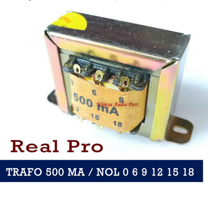 Trafo travo 500 mA 0 - 18V non CT engkel RealPrO