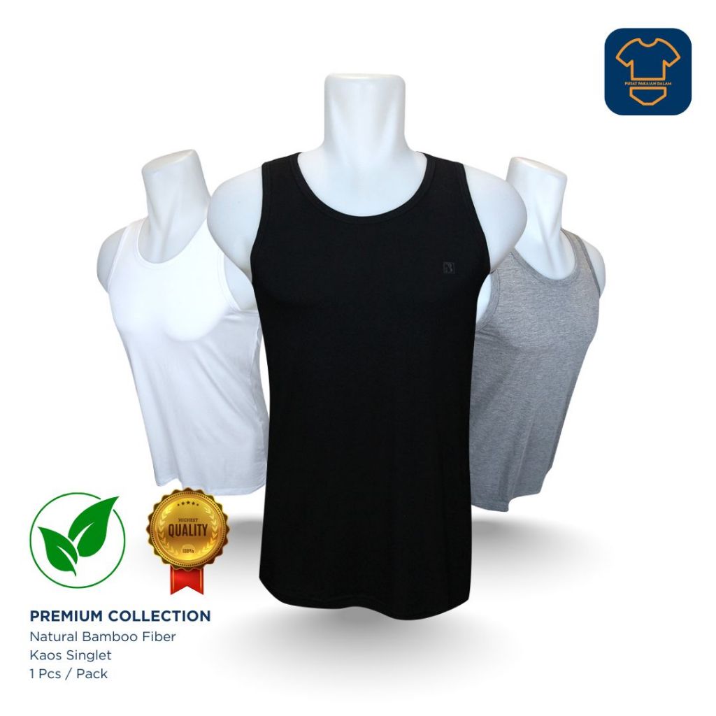 FELIX B Kaos Singlet Premium Bahan Bamboo FB 3707 Isi-1Pcs