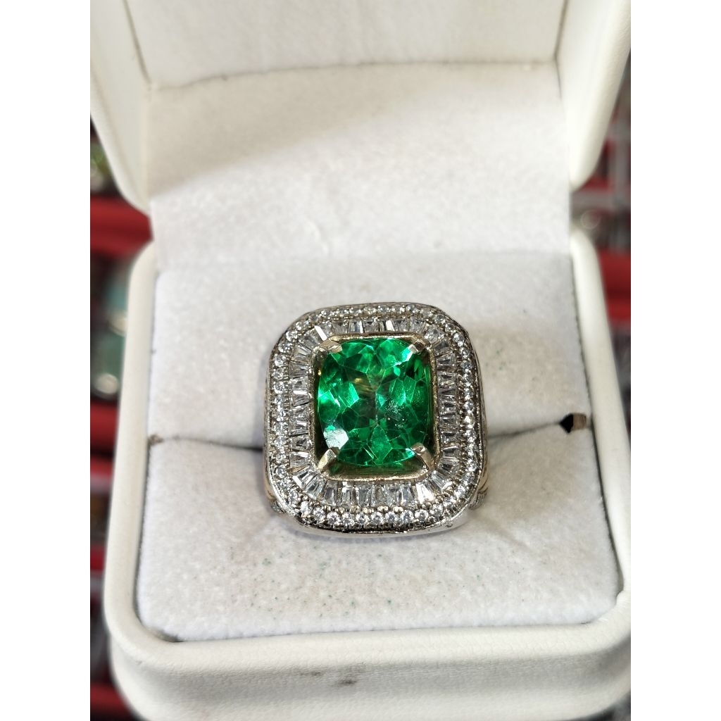 Batu Permata Natural Green Topaz + Memo