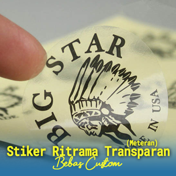 Stiker Ritrama Transparan Meteran, Stiker Ritrama Meteran, Stiker Ritrama Transparan Desain Custom, 