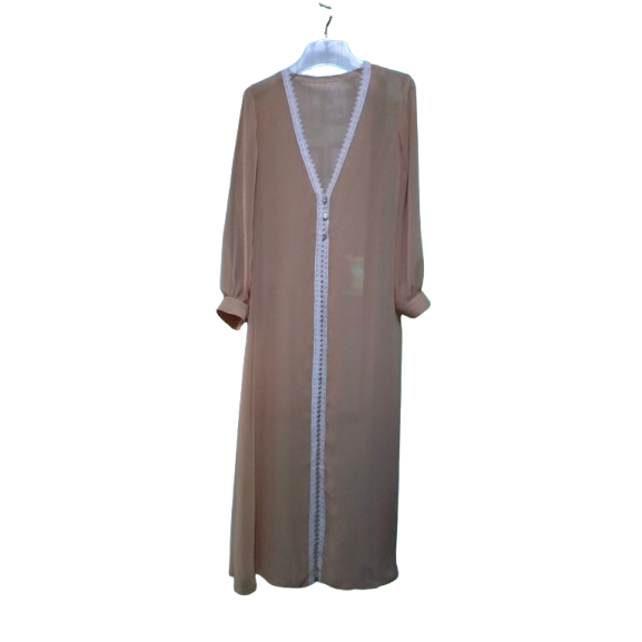 outer panjang bahan sifon kombinasi renda