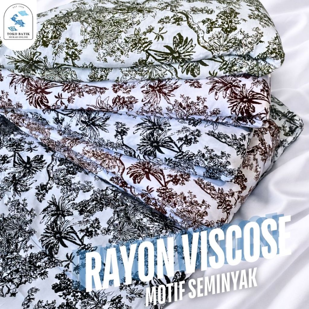 Kain Katun Korea Rayon Silky Viscose Printing Motif "SEMINYAK" 2026 Original 100% PREMIUM
