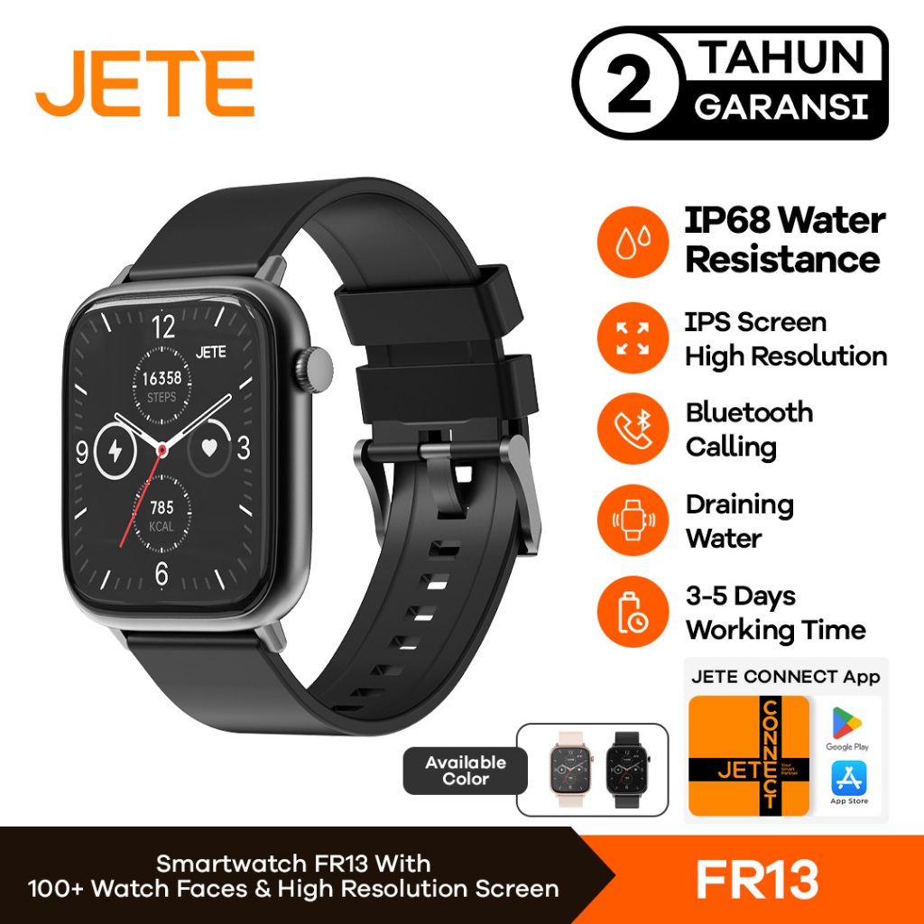 JETE FR13 Smartwatch Jam Tangan Olahraga Lari IP68 , 20+ Mode Olahraga - Garansi 2 Tahun