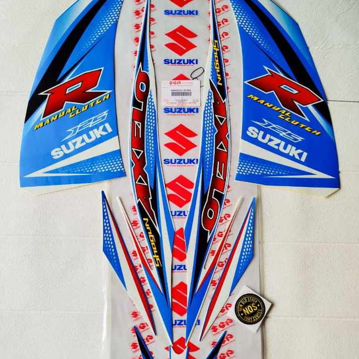 STRIPING STIKER STICKER LIST BODY BODI SUZUKI SHOGUN AXELO 125R 125 R ORIGINAL ORISINIL ORI ASLI SGP