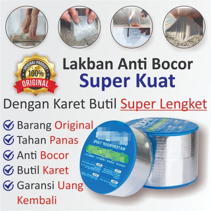 ALUMUNIUM TAPE  / LAKBAN WATERPROOF ANTI BOCOR TAPE PASTE SUPER LENGKET