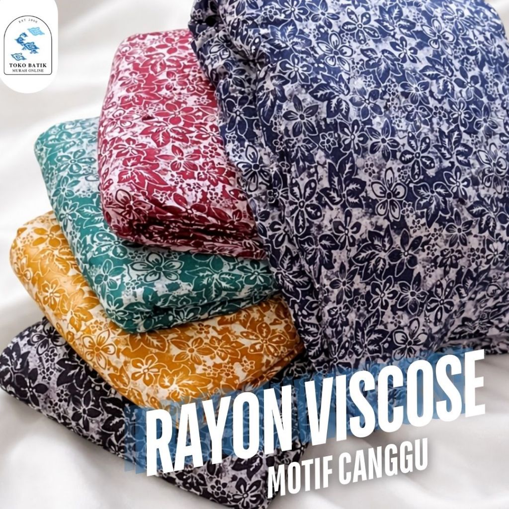 Kain Katun Korea Rayon Silky Viscose Printing Motif "Canggu" 2026 Original 100% Viscose Premium