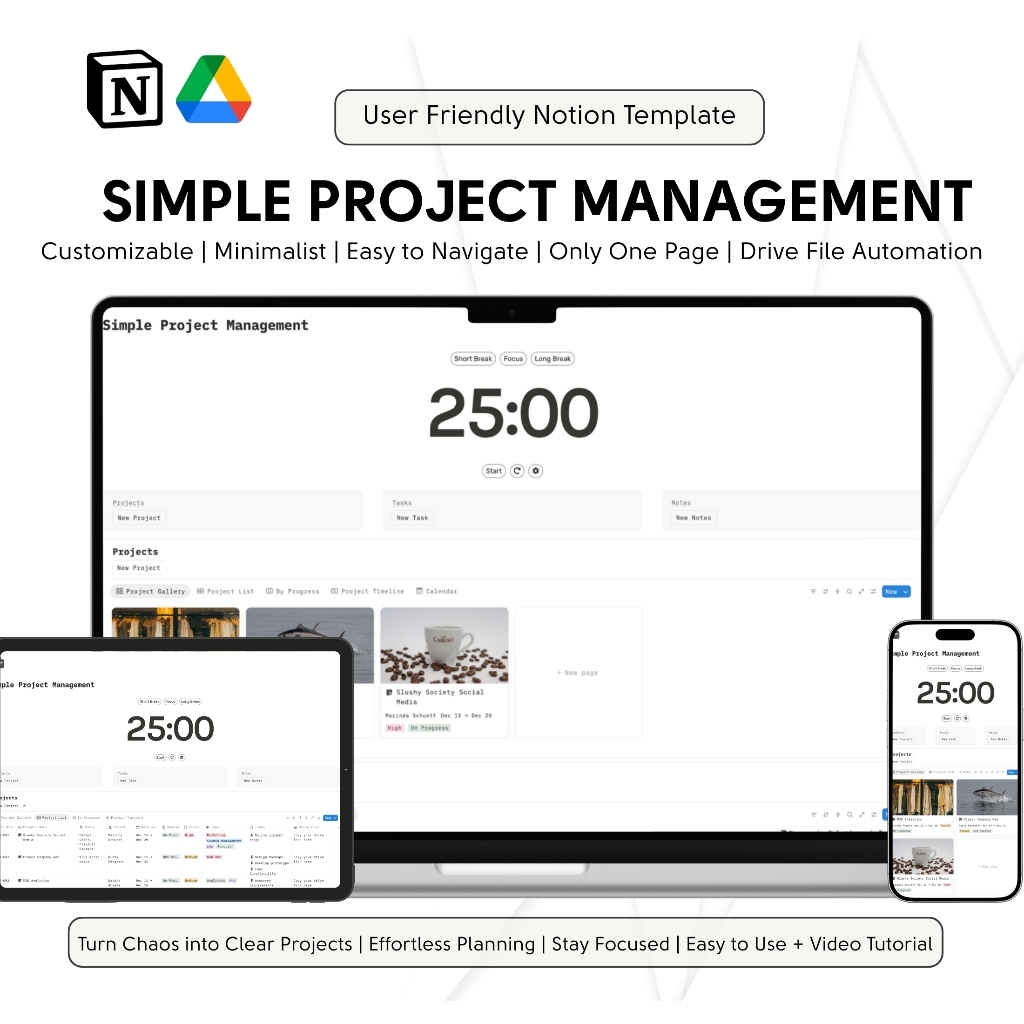 001 Project Template Notion Project Planner Organizer Template Project Management Manajemen Projek C