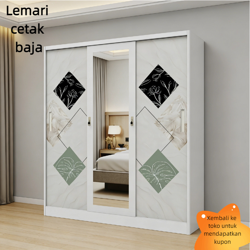 LEMARI BAJA 3 PINTU ANTI RAYAP & BAU - AMAN UNTUK BAYI/ANAK - Free Formalin, Kuat & Awet