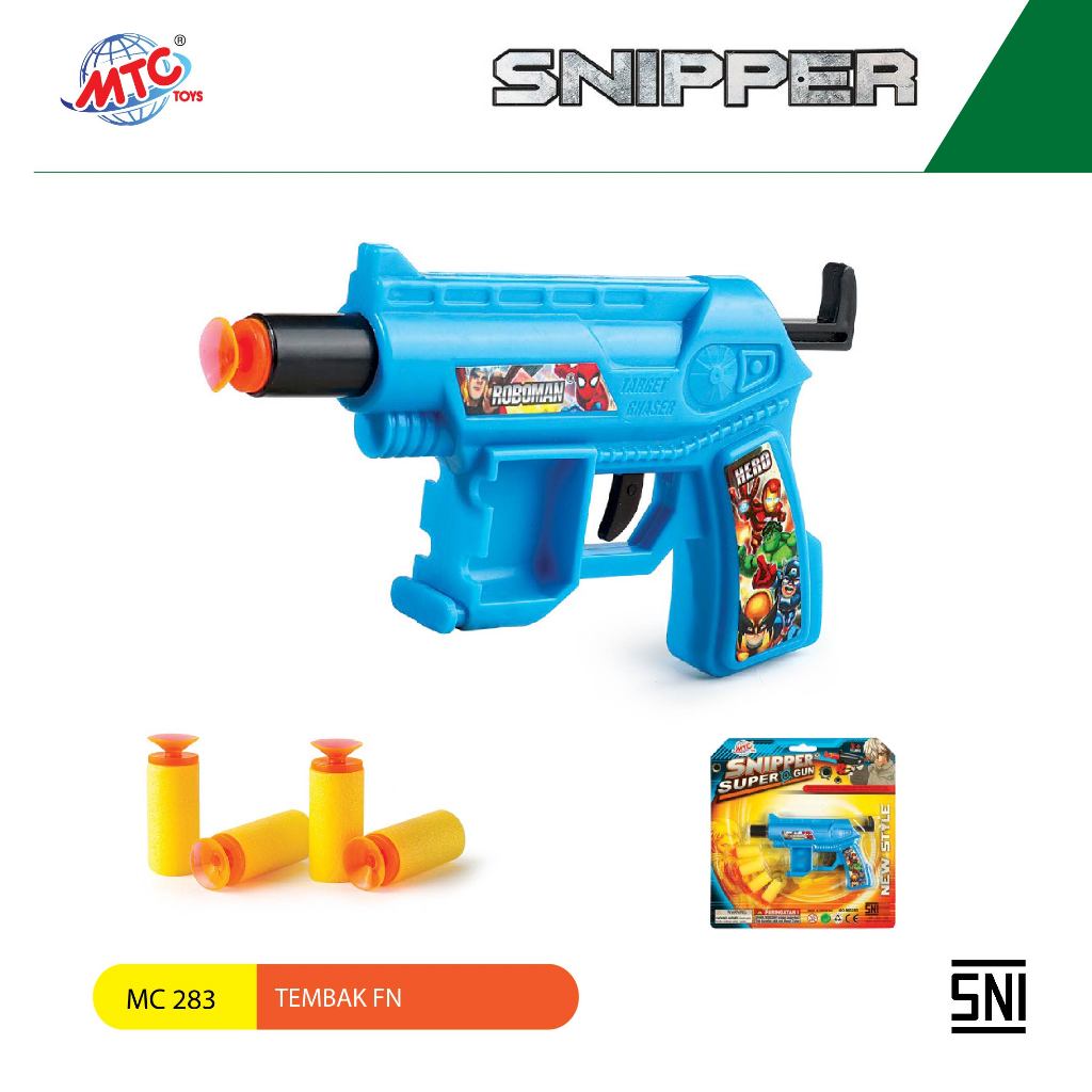 Mainan Anak Tembak FN Pistol Laki Laki Snipper Super Gun Peluru Karet Viral Murah TMC 283