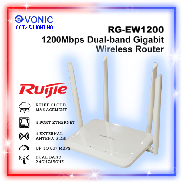 RUIJIE REYEE RG-EW1200 AC1200 Dual Band Wireless Router | 1200M Router Wireless Dual-band