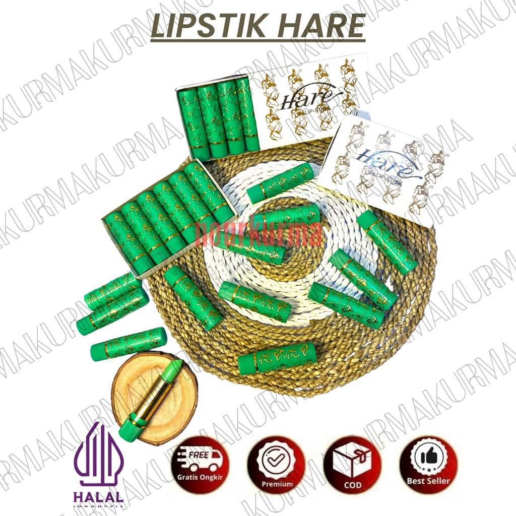 lipstik hare arab/ lipstik hare hijau/ lipstik pemerah bibir
