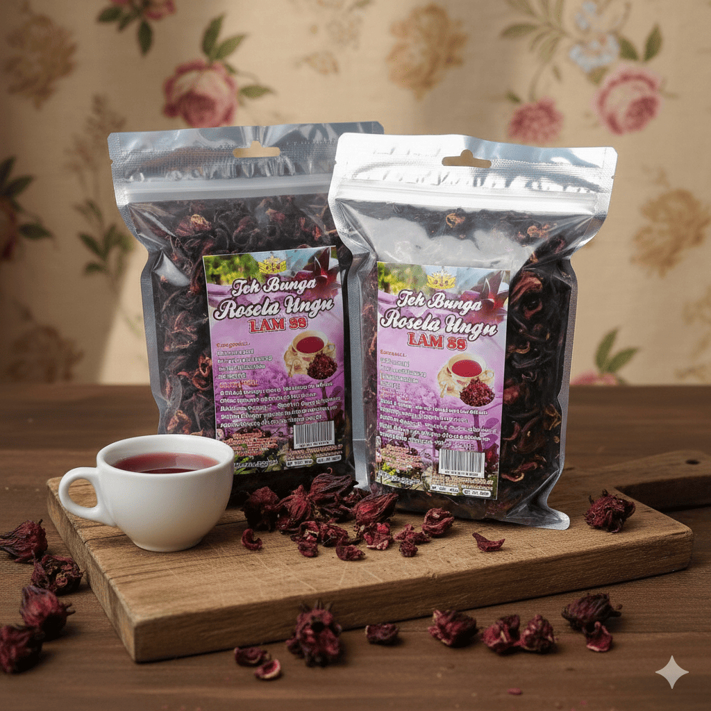 Bunga Rosela Ungu Kering | Kemasan 100 GR