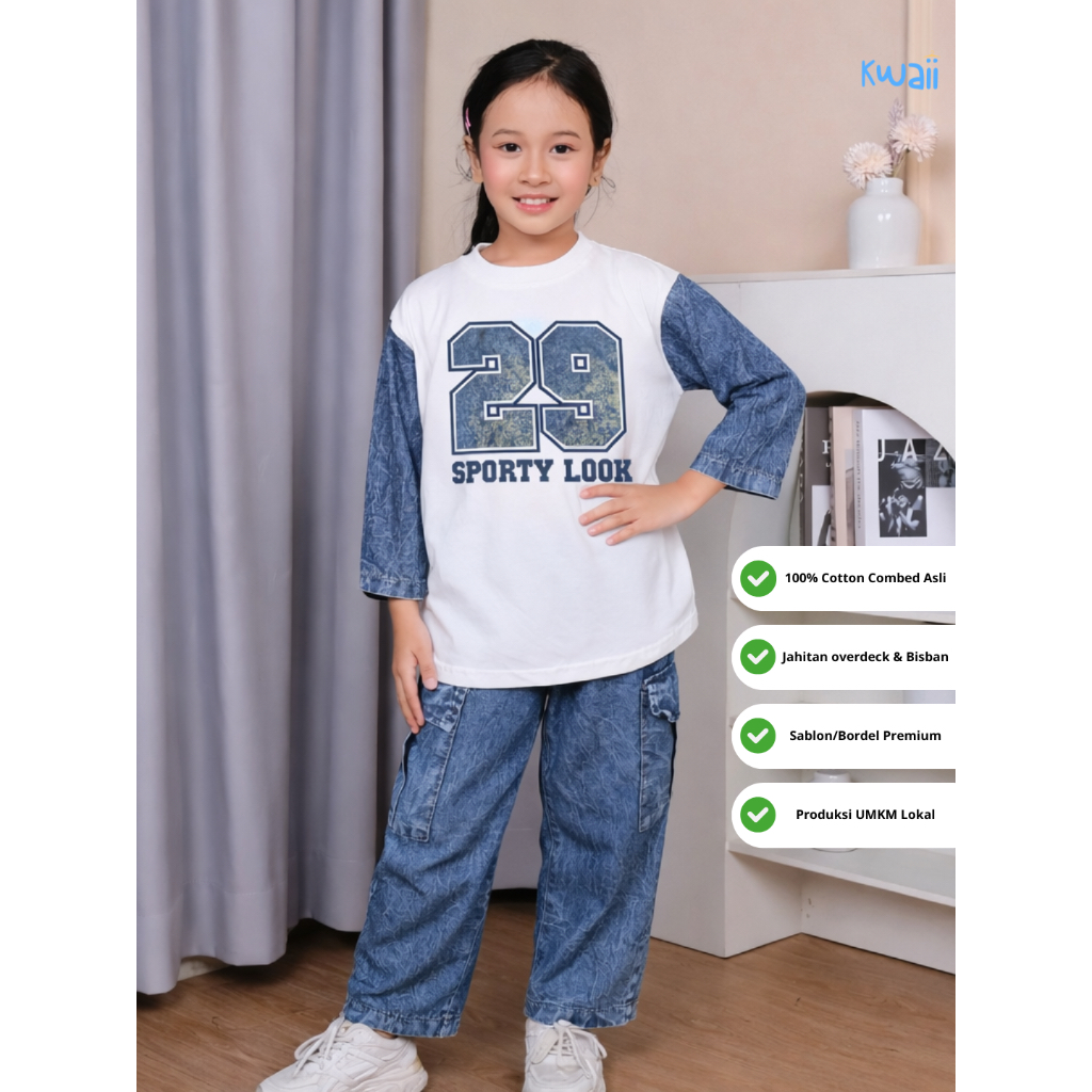 kwaii-kaos setelan anak-trendy