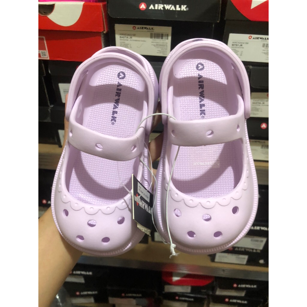 Airwalk Delfina Jr Girl Original Pink/Purple Sandal Anak Perempuan |Girls Kids Sandal Airwalk