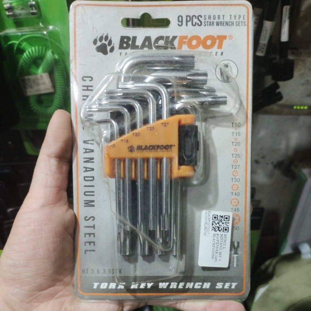 BLACKFOOT KUNCI L BINTANG SET 9 PCS PENDEK
