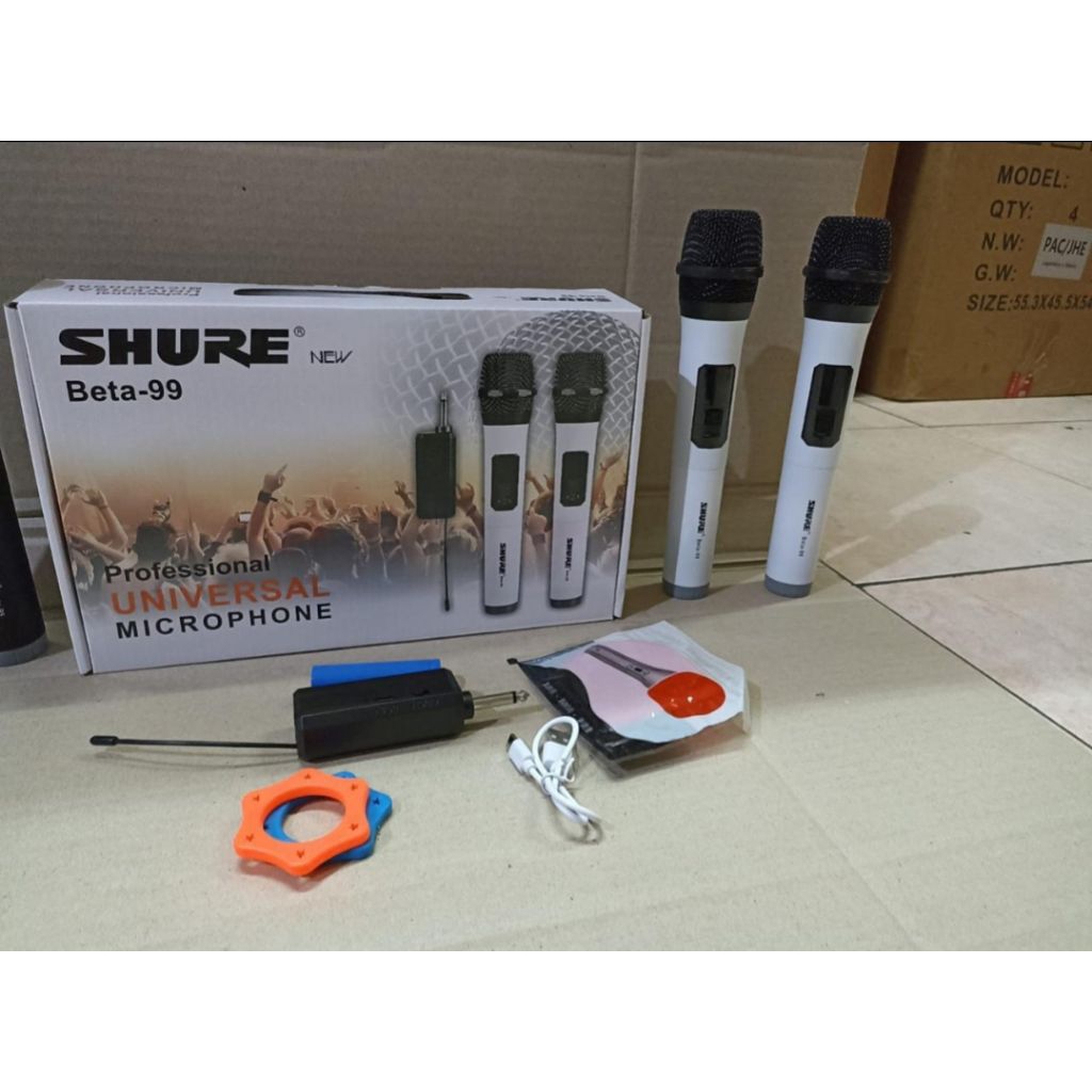 Mic Wireless Dual Mic Shure beta99 Mikropon beta 99 mikrofon beta-99