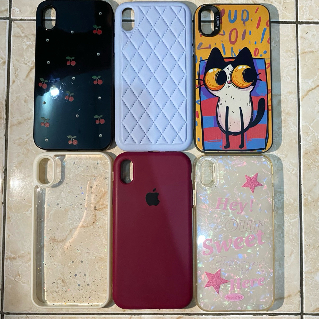 [PRELOVED CASE IPHONE XR] Paket Bundling — Aesthetic Bening Silicon Gliter