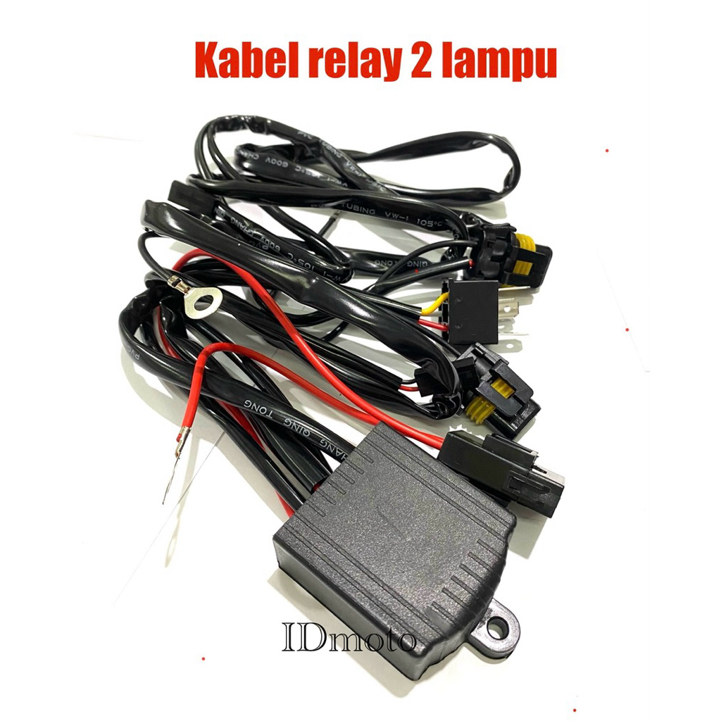 KABEL RELAY H4 KABEL RELAY SET 2  LAMPU BILED PROJI HID LED MOTOR LED MOBIL KWALITAS  SUPER