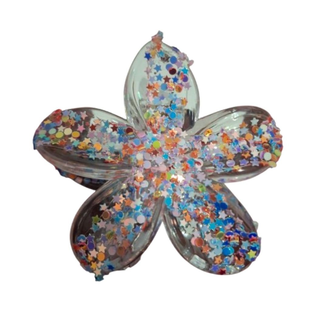 Jepit Rambut Bunga Kamboja Kristal