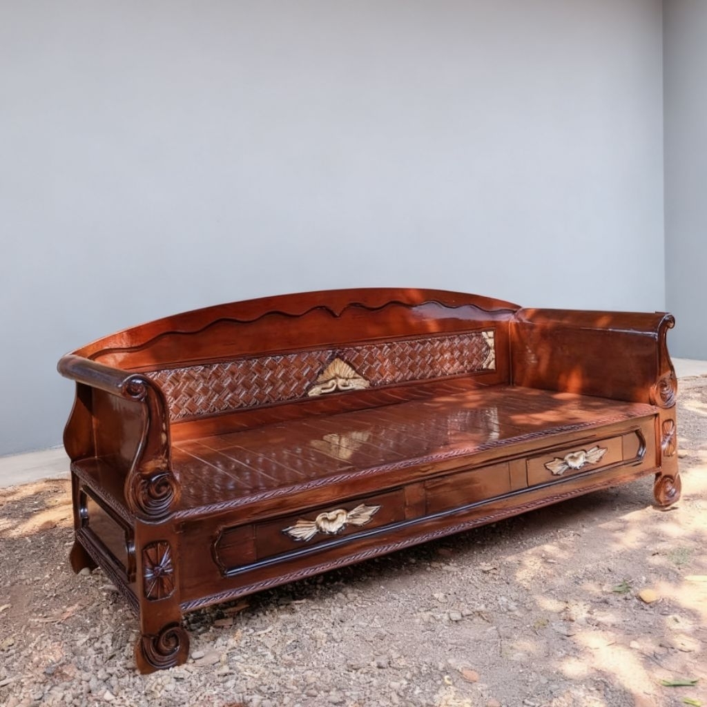 Bangku Bale Bale Kayu Jati Model Bagong Bale Bale Santai / Bangku Panjang Teras