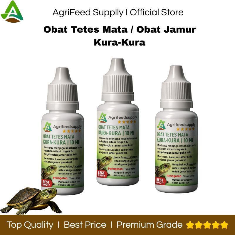 Obat Tetes Mata Kura-Kura dan Obat Jamur Kura-Kura 10 ml - Reptile Medicine Eyes 10ml Berair Merah K