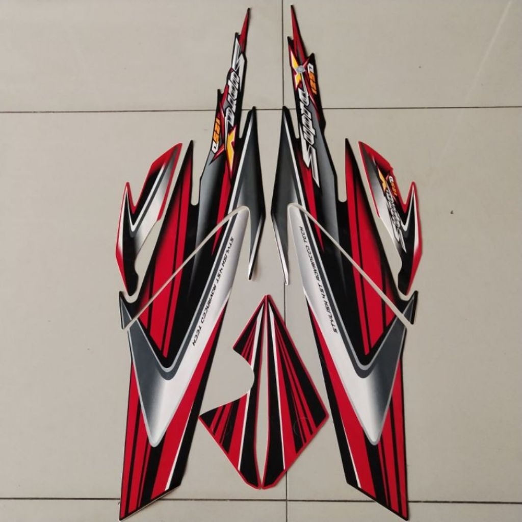Striping stiker body motor honda supra X 125 stiker list bodi motor supra x 125 tahun 2007