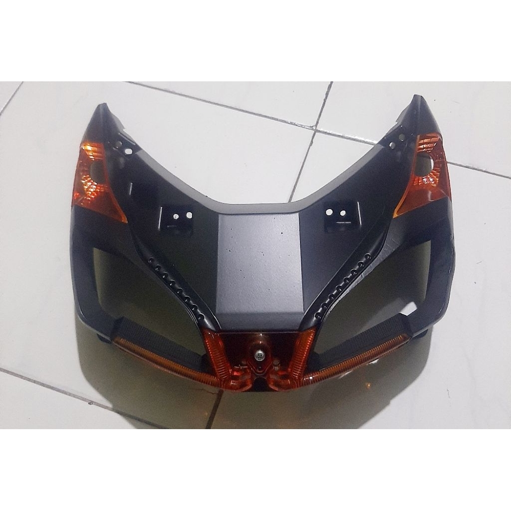 refletor+alis bagian dalam lampu depan custom black oren honda vario 110 fi led
