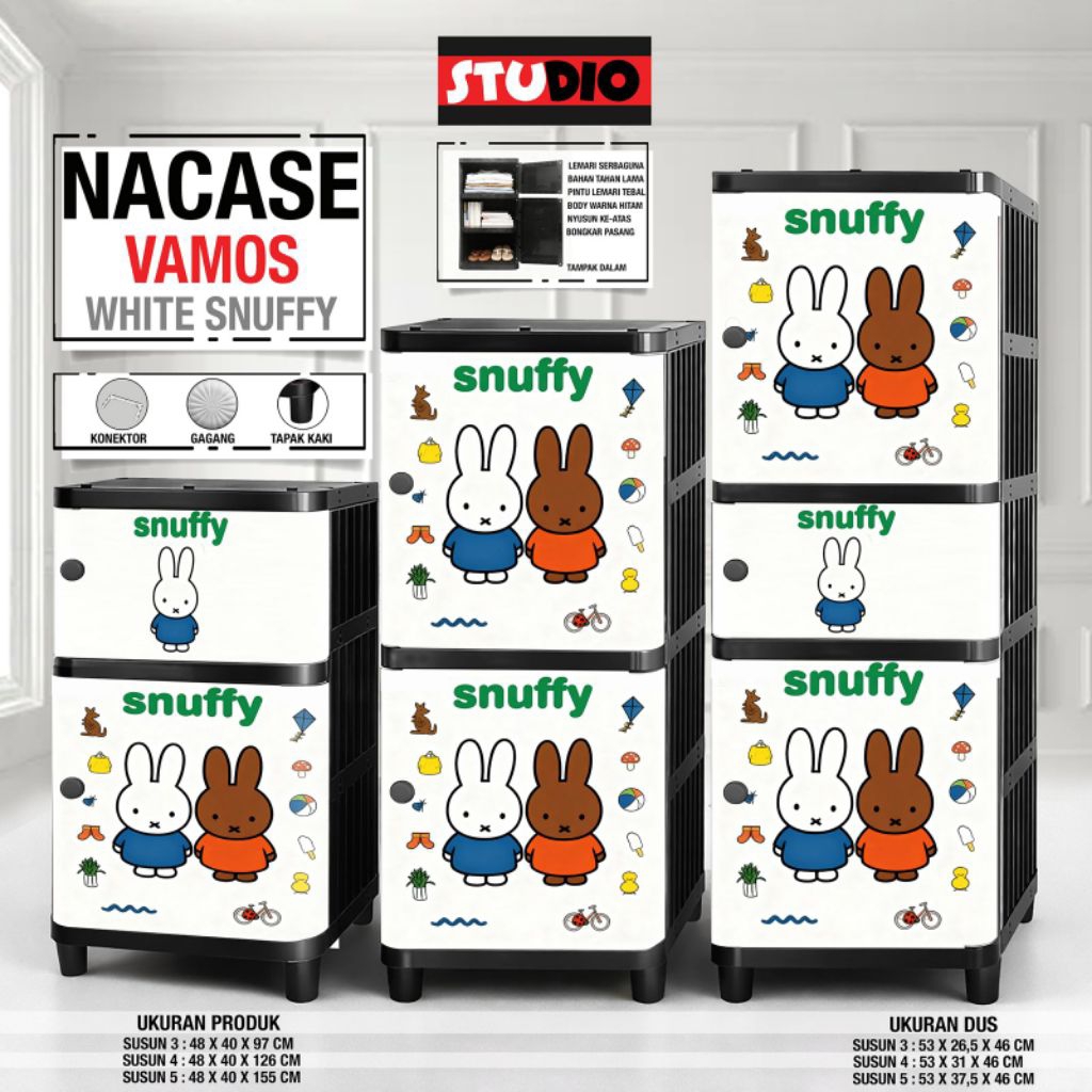 Lemari plastik NACASE 4 susun / Nacase plastik