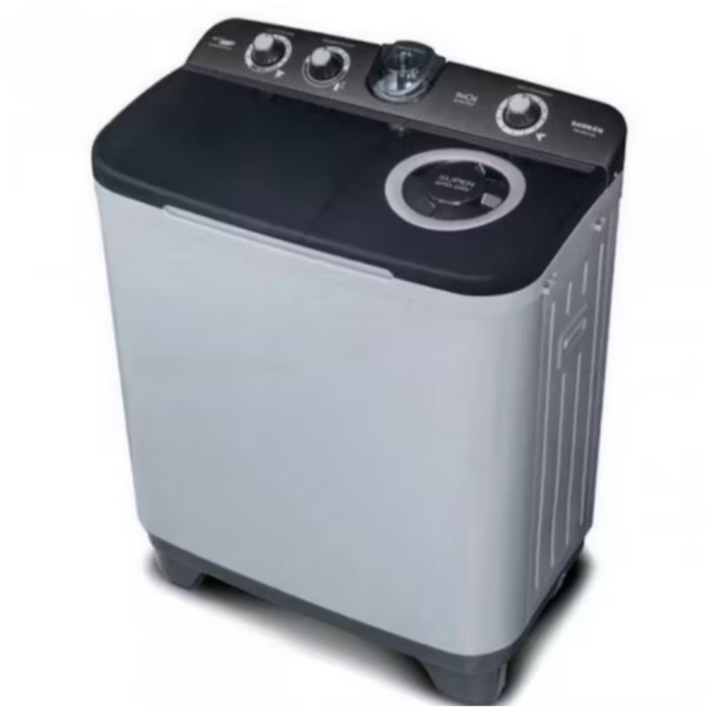 Mesin Cuci 2 Tabung SANKEN TW 933 Twin Tube Kapasitas 9 Kg TW933 Gear Box Technology