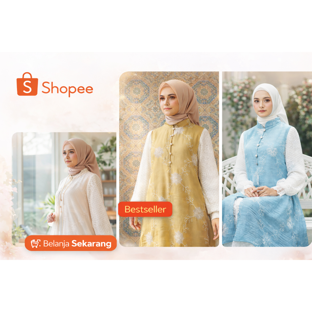 Baju muslim Gamis Wanita mewah dan elegan dress lebaran 2026