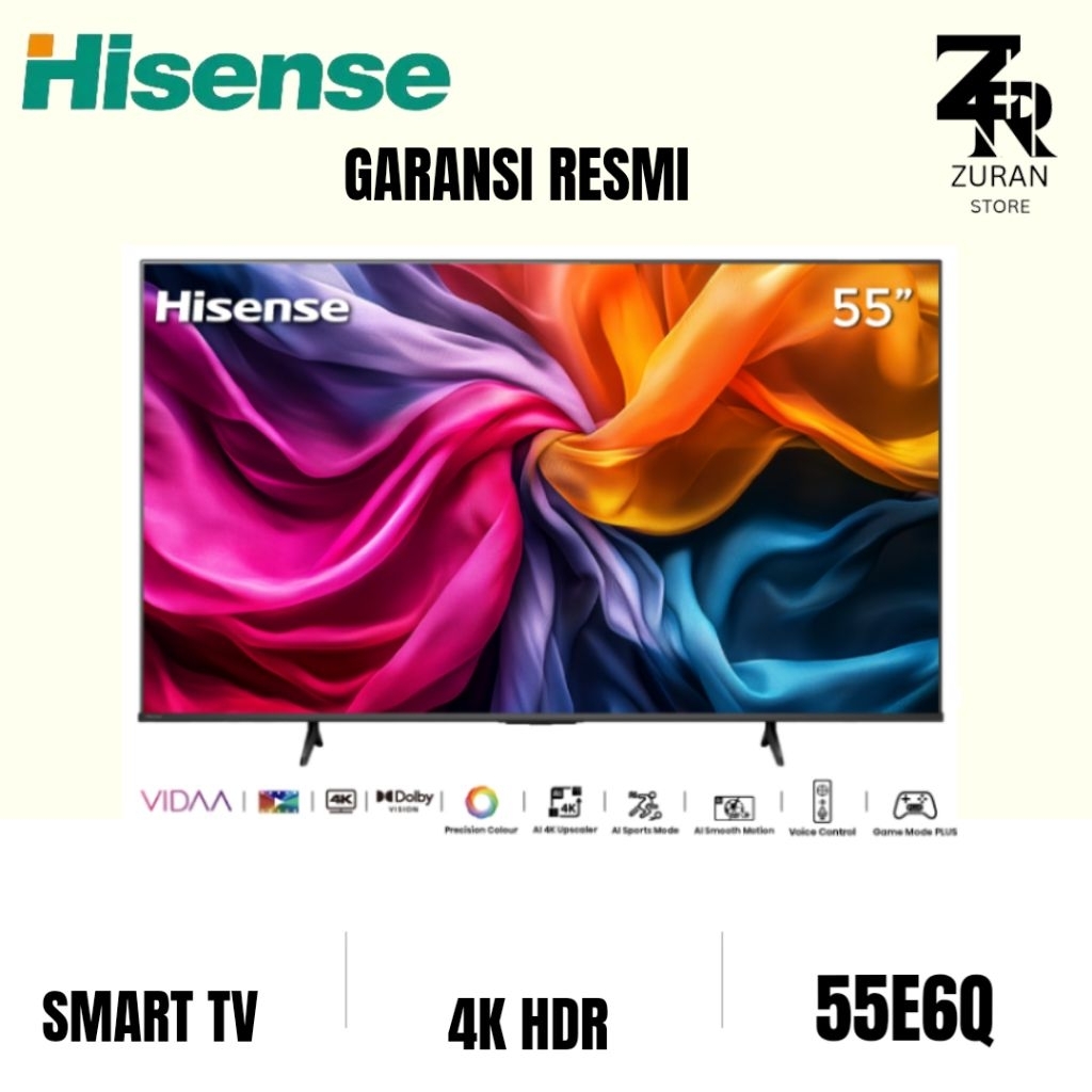 HISENSE 55E6Q 4K SMART TV OS VIDAA 55 inch 2025 Series