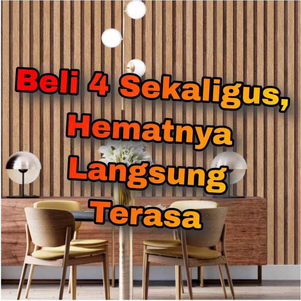 PAKET HEMAT 4 ROLL COD | BAYAR DI TEMPAT | Wallpaper Sticker Dinding Terlaris Kayu Pane virall Cokla
