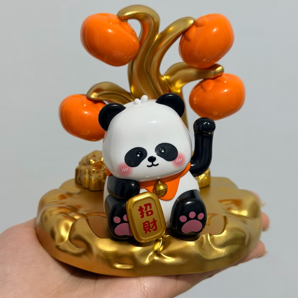 Limited Edition Patung BP-02 PANDA DEKORASI Lucky Cat ( Kucing Hoki ) | Gerak Sendiri tanpa batre , 