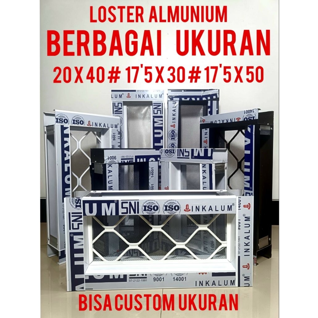 loster fentilasi udara bahan alumunium