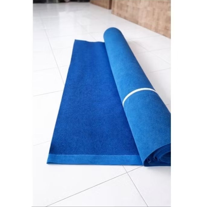 Karpet bludru BUANA karpet biru donker 2x6,karpet panggung karpet dekorasi dll
