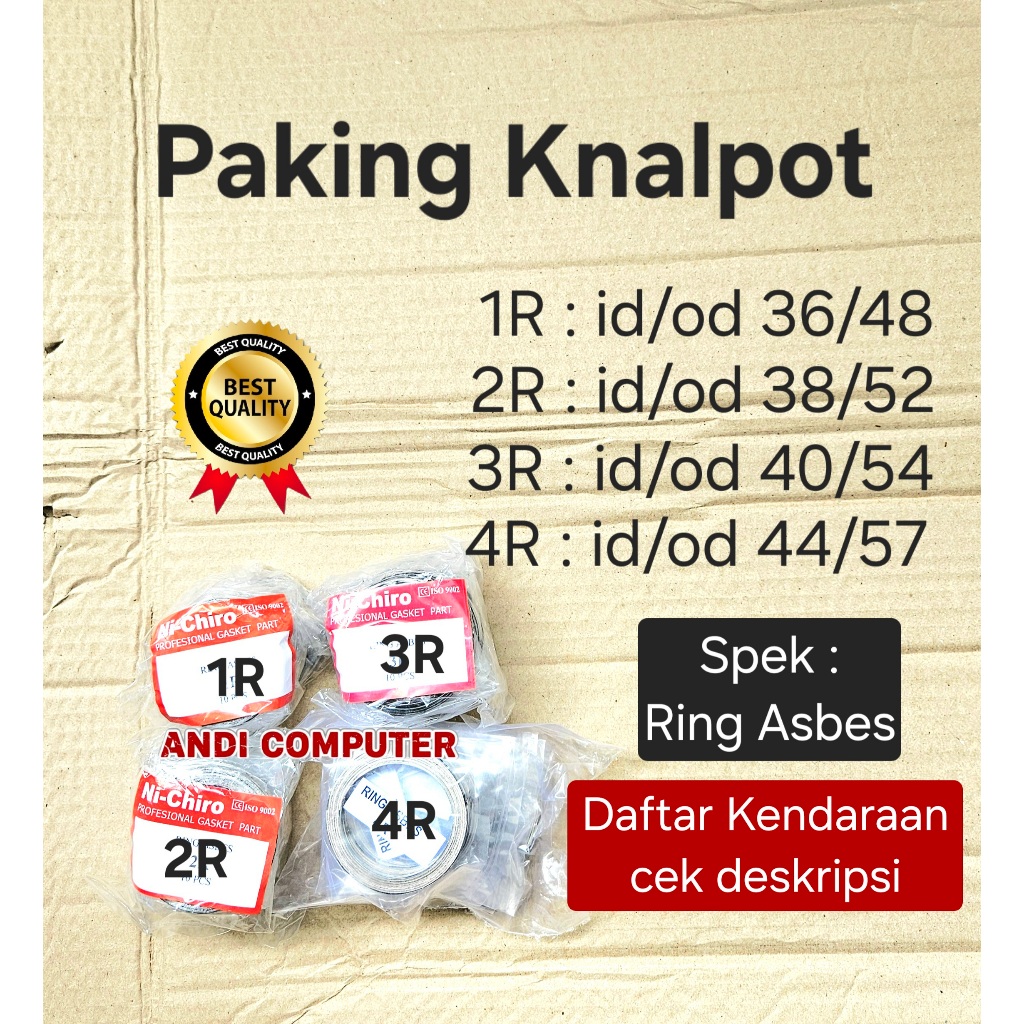 Paking Knalpot Avanza Xenia Rush Terios Gran Max Innova Bensin Grand Max NMAX Ninja Vario Supra Gask