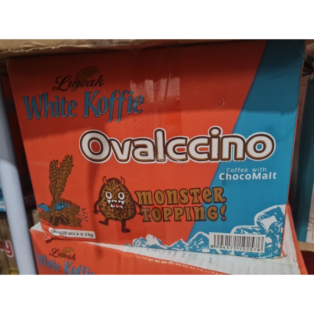 Kopi Luwak White Koffie Ovalccino 1Dus isi 10 Renceng