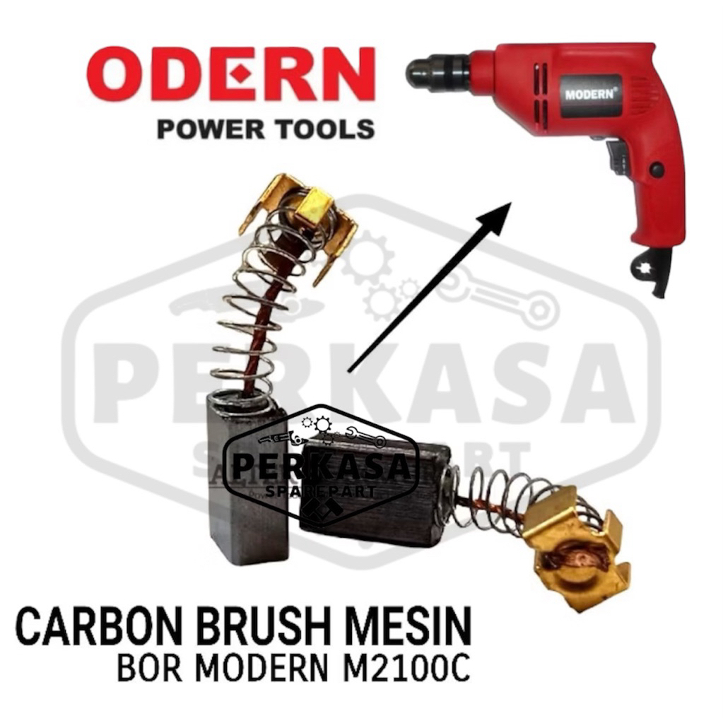 Sparepart Brostel For Mesin Bor Modern M-2100C / Carbon Brush Electric Drill M2100C / Coal Kul Boste